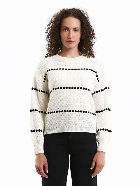 LCW Vision Crew Neck Women's Sweater - W4I196Z8-MHS