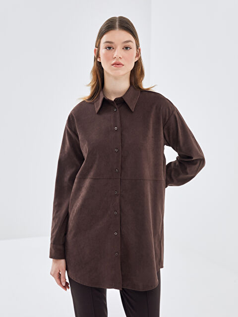 LCW Modest Süet Gömlek Tunik - W4I284Z8-HCQ