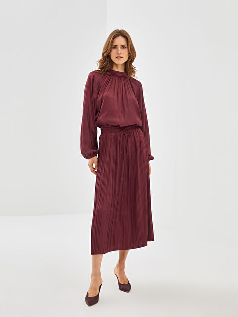 LCWAIKIKI Classic Beli Lastikli Kadın Etek - W4I368Z8-JAV