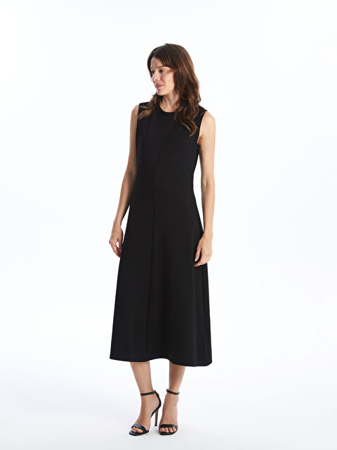 LCWAIKIKI Classic Bisiklet Yaka Elbise - W4I414Z8-CVL