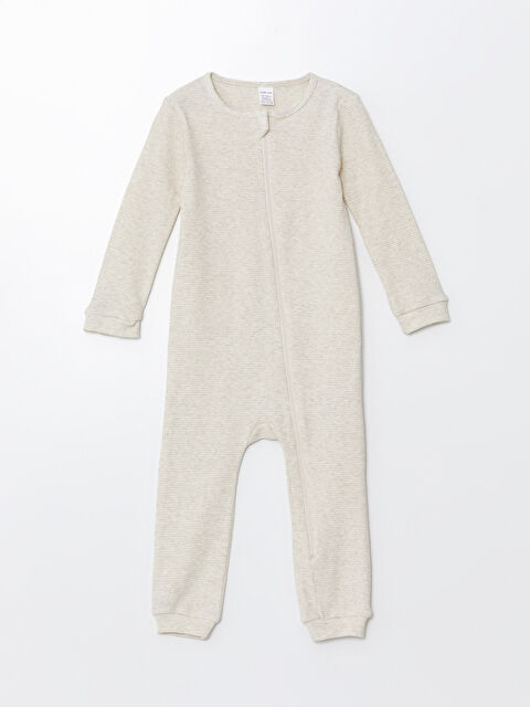 LCW Kids Bisiklet Yaka Uzun Kollu Erkek Bebek Tulum - W4I480Z1-LQB