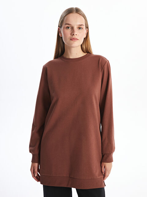 LCW Modest Bisiklet Yaka Kadın Sweatshirt Tunik - W4I490Z8-HHA