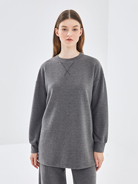 LCW Modest Bisiklet Yaka Dokulu Kadın Tunik - W4I541Z8-H9V