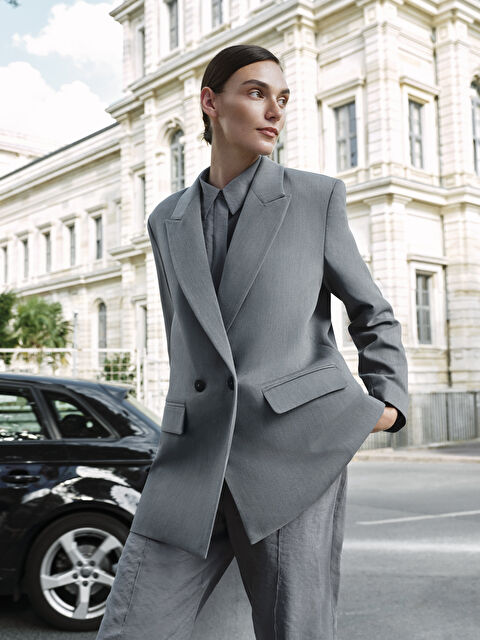 LCW Modest Kadın Blazer Ceket - W4I664Z8-GCD