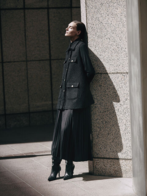 LCW Modest Gömlek Yaka Kadın Tüvit Yelek - W4I880Z8-CVL