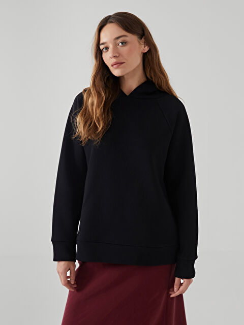 LC WAIKIKI Oversize Kadın Kalın Hoodie - W4I922Z8-CVL