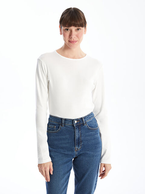 LC WAIKIKI Bisiklet Yaka Kadın Tişört - W4I928Z8-R9J