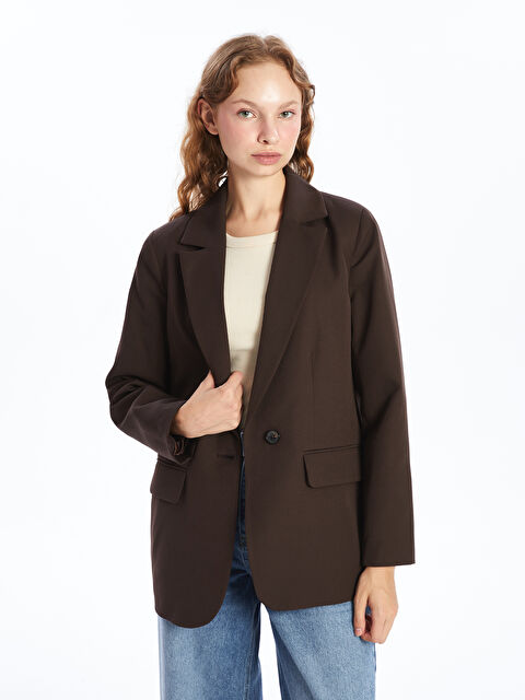 LCW Vision Düz Uzun Kollu Kadın Blazer Ceket - W4I971Z8-Q7U