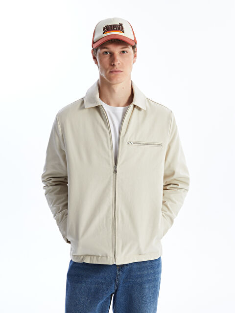 XSIDE Standart Kalıp Ceket Yaka Gabardin Erkek Mont - W4IA28Z8-R62