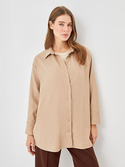 LCW Modest Oversize Kadın Gömlek Tunik - W4IB05Z8-CWP