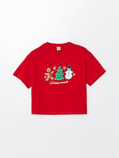 LCW Kids Bisiklet Yaka Kız Çocuk Tişört - W4IB06Z4-HMW