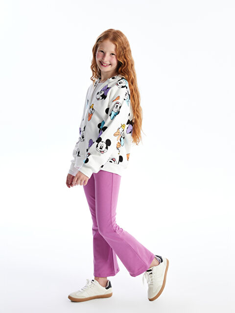 LCW Kids Beli Lastikli İspanyol Paça Kız Çocuk Tayt - W4IB27Z4-VEL