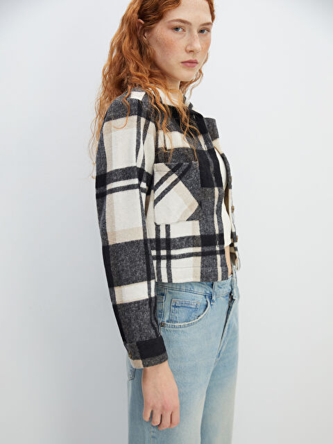 LCW Vision Plaid Women's Flannel Shirt - W4IC06Z8-LKX