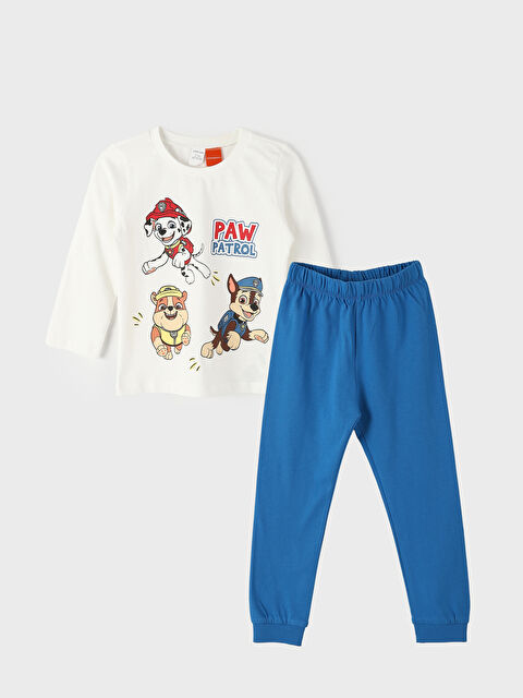 LCW baby Crew Neck Long Sleeve Paw Patrol Printed Baby Boys' Pyjama Set - W4IC85Z1-FDU