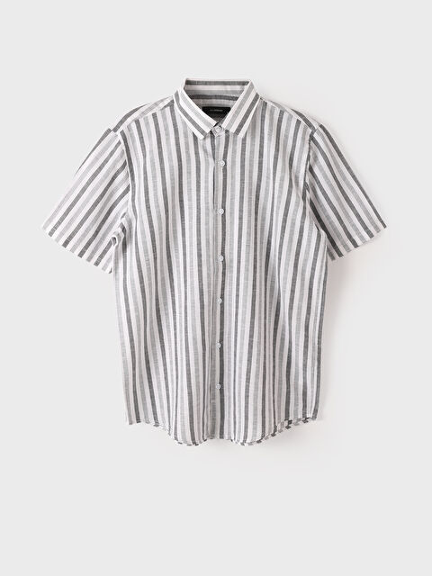 LCW Vision Regular Fit Short Sleeve Men's Shirt - W4ID02Z8-CVL