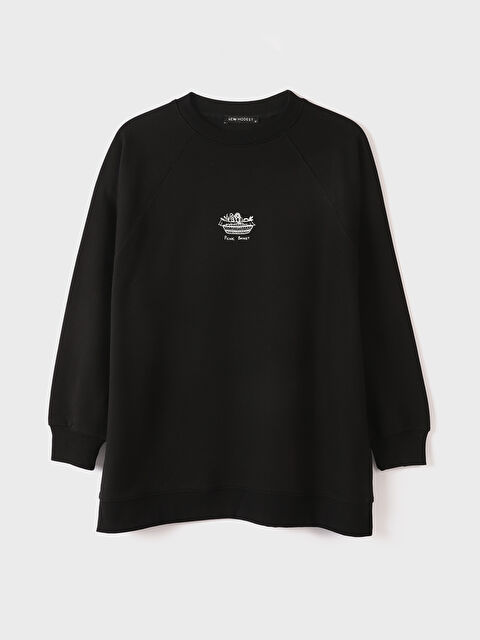 LCWAIKIKI Classic Crew Neck Printed Women's Sweatshirt Tunic - W4ID09Z8-CVL