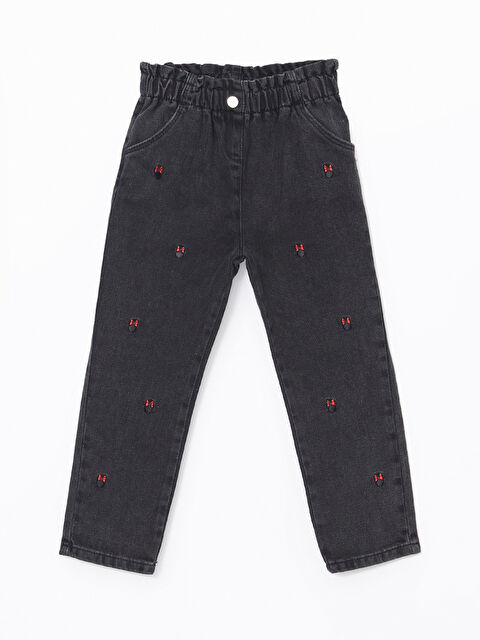 LCW Kids Minnie Mouse Nakışlı Kız Çocuk Jean Pantolon - W4IE44Z1-326