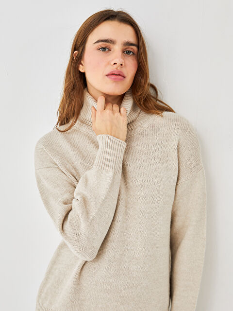 LCW Vision Turtleneck Women's Knitwear Sweater - W4IE49Z8-D2Y