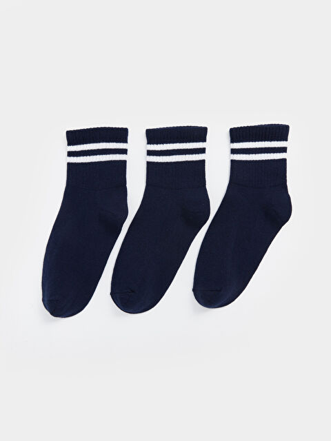LCW ECO Çizgili Erkek Çocuk Soket Çorap 3'lü - W4IE71Z4-JHE