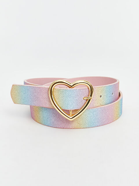 LCW ACCESSORIES Heart Buckle Girls' Belt - W4IG28Z4-QSD