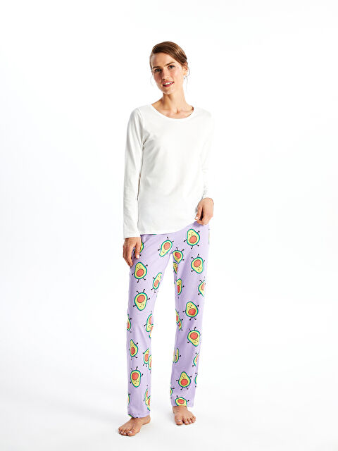 LC WAIKIKI Beli Lastikli Baskılı Kadın Pijama Alt - W4IG45Z8-G0W