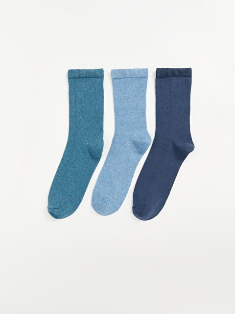 LCW ECO Kadın Düz Soket Çorap 3'lü - W4IH15Z8-DF3
