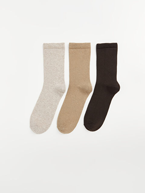 LCW ECO Kadın Düz Soket Çorap 3'lü - W4IH15Z8-E0B