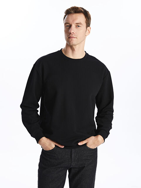 LCW ECO Bisiklet Yaka Uzun Kollu Erkek Sweatshirt - W4IH77Z8-CVL