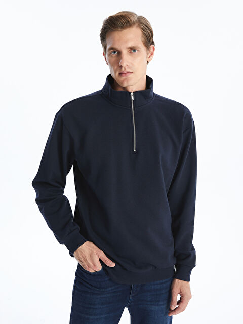 LCW ECO Dik Yaka Uzun Kollu Erkek Kalın Sweatshirt - W4IH81Z8-JHE