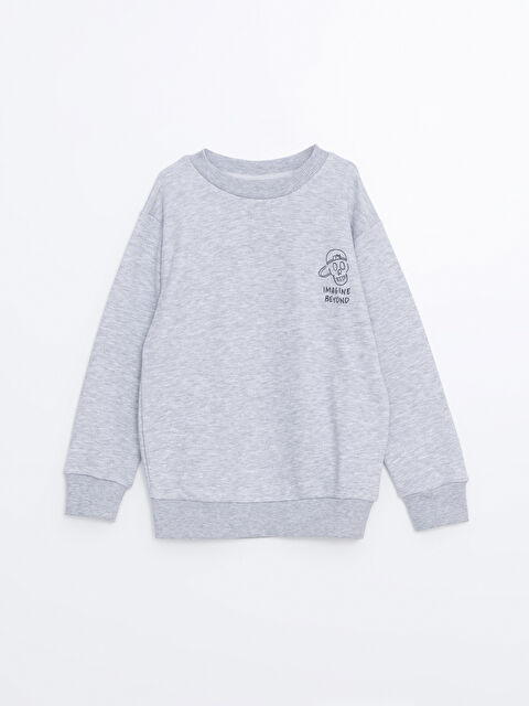 LCW ECO Bisiklet Yaka Erkek Çocuk Sweatshirt - W4IJ02Z4-LAL