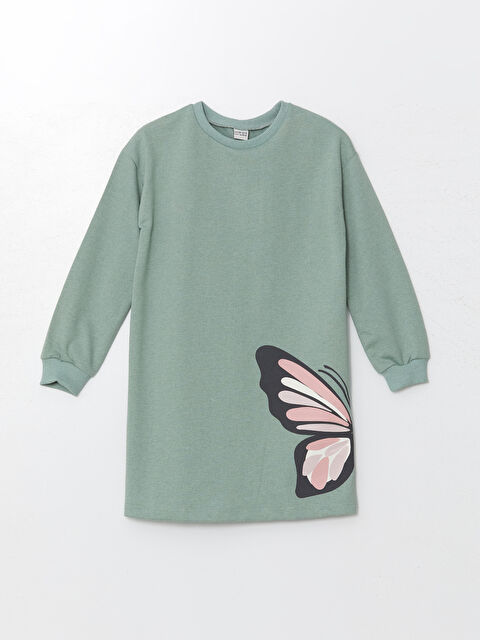 LCW ECO Bisiklet Yaka Kız Çocuk Elbise - W4IJ06Z4-GBX