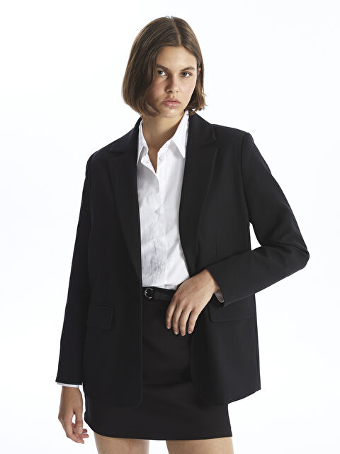 LCW Vision Düz Uzun Kollu Kadın Blazer Ceket - W4IJ17Z8-CVL
