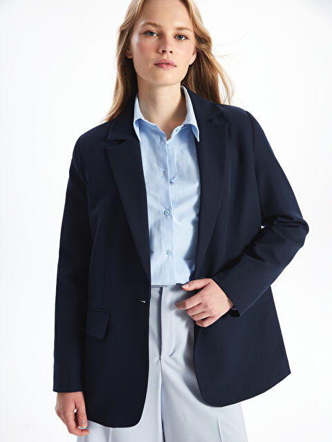 LCW Vision Düz Uzun Kollu Kadın Blazer Ceket - W4IJ17Z8-PX7