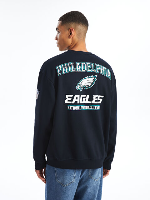 XSIDE Bisiklet Yaka Baskılı Erkek Kalın Sweatshirt - W4IK10Z8-RFD