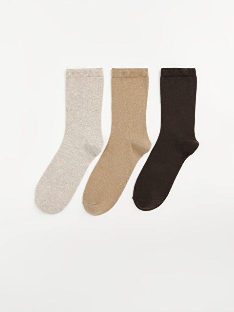 LCW ECO Kadın Düz Soket Çorap 3'lü - W4IL11Z8-E0B