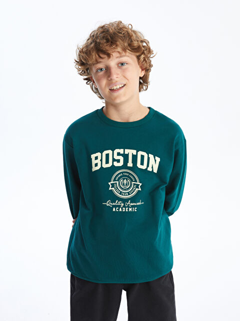 LCW Kids Bisiklet Yaka Erkek Çocuk Sweatshirt - W4IL92Z4-HLW