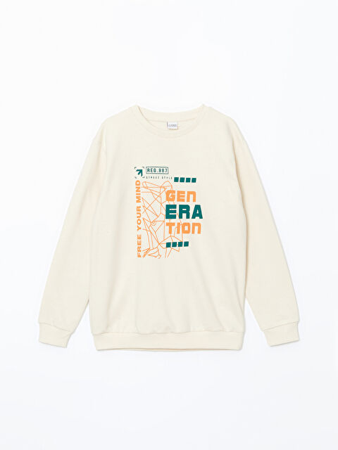 LCW Kids Bisiklet Yaka Erkek Çocuk Sweatshirt - W4IL93Z4-FF7