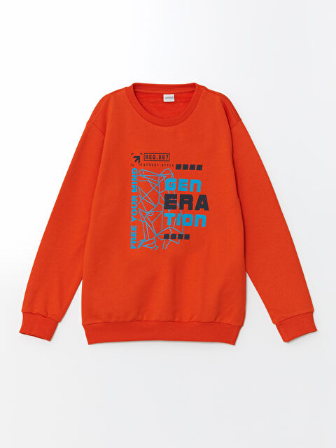 LCW Kids Bisiklet Yaka Erkek Çocuk Sweatshirt - W4IL93Z4-GKT