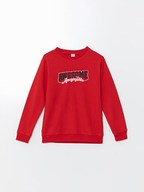 LCW Kids Bisiklet Yaka Erkek Çocuk Sweatshirt - W4IL95Z4-HC3