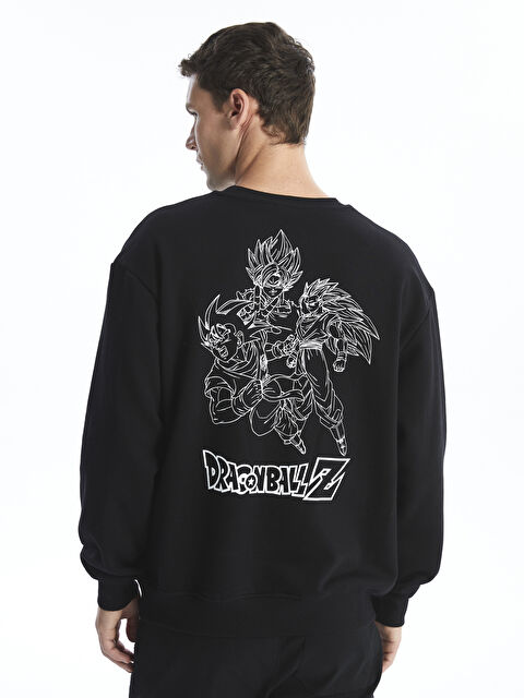 XSIDE Bisiklet Yaka Dragon Ball Baskılı Erkek Kalın Sweatshirt - W4IM00Z8-CVL