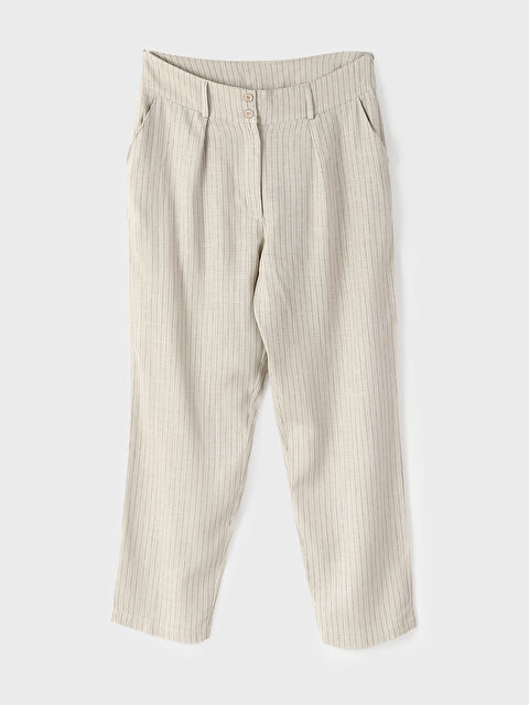 LCWAIKIKI Classic Standard Fit Striped Women's Trousers - W4IM12Z8-G7K