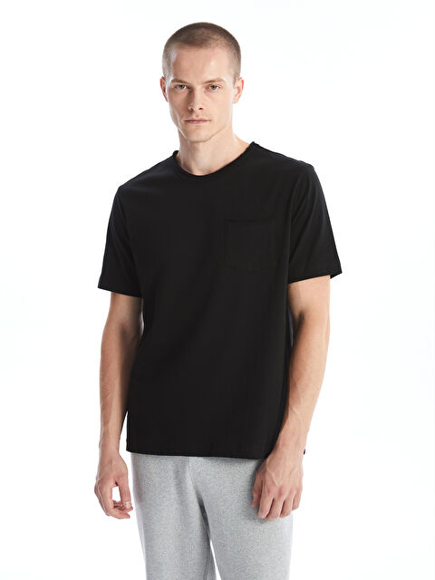 LC WAIKIKI Bisiklet Yaka Penye Erkek Tişört - W4IN89Z8-CVL