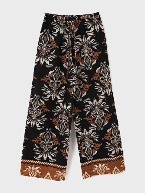 LCW Vision Elasticated Waist Patterned Women's Trousers - W4IO19Z8-LQJ