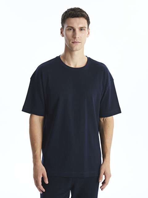 LC WAIKIKI Bisiklet Yaka Penye Erkek Tişört - W4IO32Z8-RFH