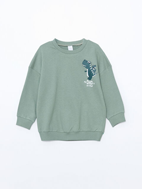 LCW ECO Bisiklet Yaka Uzun Kollu Baskılı Erkek Bebek Sweatshirt - W4IP24Z1-GC9