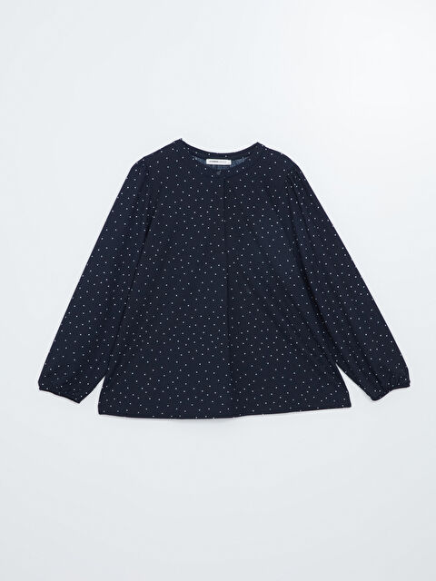 LCW Grace Bisiklet Yaka Puantiyeli Kadın Bluz - W4IQ13Z8-LSJ