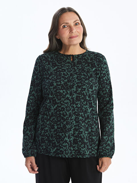 LCW Grace Bisiklet Yaka Desenli Kadın Bluz - W4IQ18Z8-LQJ