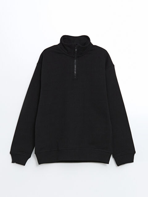 LCW ECO Dik Yaka Erkek Çocuk Sweatshirt - W4IR01Z4-CVL