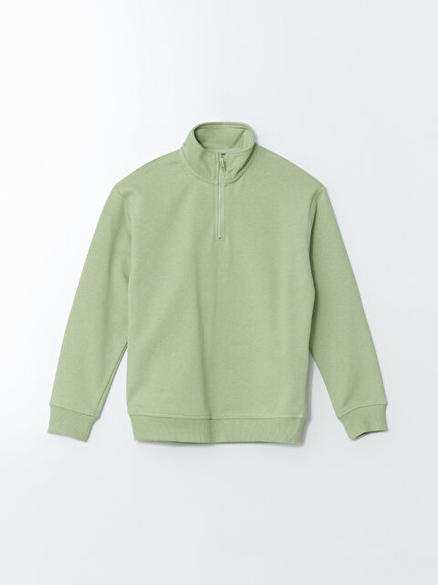 LCW ECO Dik Yaka Erkek Çocuk Sweatshirt - W4IR01Z4-FJY