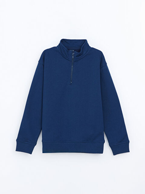 LCW ECO Dik Yaka Erkek Çocuk Sweatshirt - W4IR01Z4-HPN